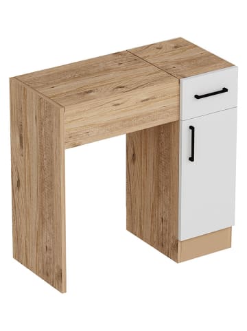Toaletka "Pearl" w kolorze beżowo-białym - 77 x 73,8 x 37,3 cm