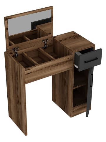Kaptafel ''Pearl'' bruin/antraciet - (B)77 x (H)73,8 x (D)37,3 cm
