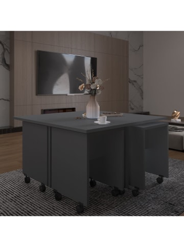 Salontafel "Roman" antraciet - (B)90 x (H)45 x (D)90 cm