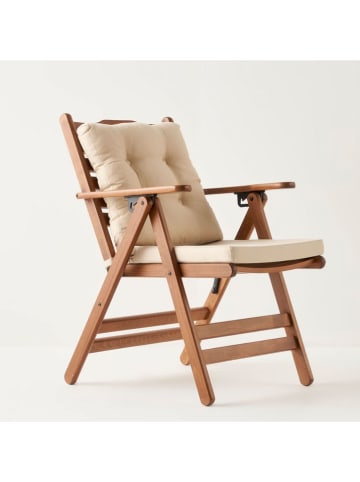 Gartenstuhl ''Carpe'' in Hellbraun/ Creme - (B)67 x (H)92 x (T)56 cm