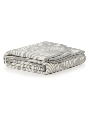 Wollen deken ''Vintage'' crème/grijs - (L)250 x (B)220 cm