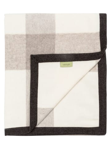 Wohndecke ''Abete Grren Label'' in Weiß/ Beige - (L)210 x (B)160 cm