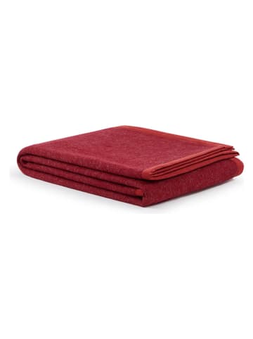 Wollen deken ''Marta'' rood - (L)250 x (B)210 cm