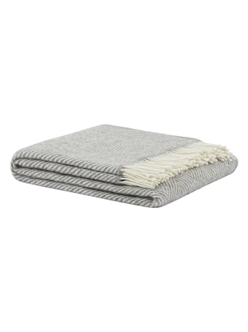 Wollen deken "Iseo Spina'' grijs/crème - (L)170 x (B)130 cm