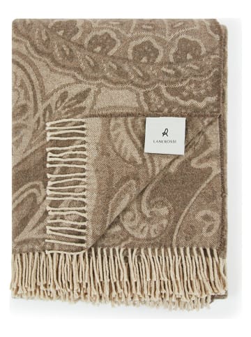Kaschmirdecke ''Bohemien'' in Hellbraun - (L)180 x (B)130 cm