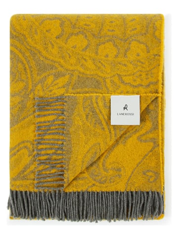 Kaschmirdecke ''Bohemien'' in Senf - (L)180 x (B)130 cm