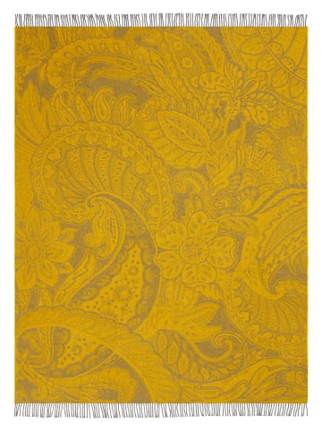 Kaschmirdecke ''Bohemien'' in Senf - (L)180 x (B)130 cm