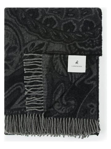 Kaszmirowy koc "Bohemien" w kolorze antracytowym - 180 x 130 cm