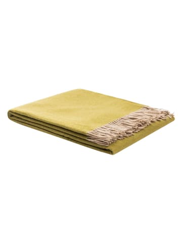 Wolldecke "Ulisse" in Oliv - (L)180 x (B)130 cm