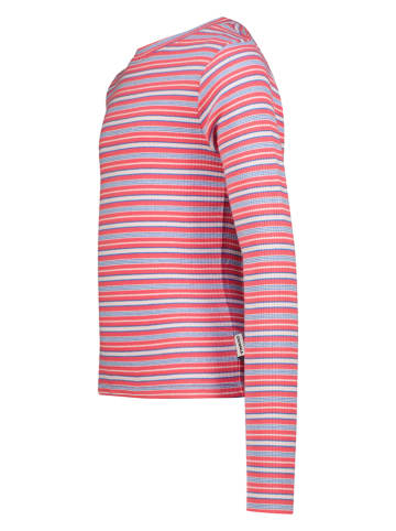 Longsleeve "Basic" in Rot/ Grau