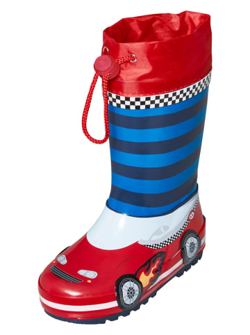 Rubberlaarzen rood/blauw