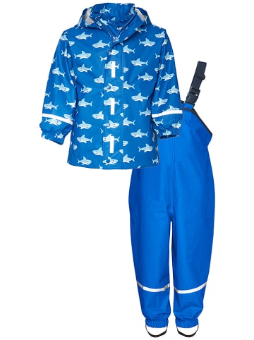 2-delige regenoutfit blauw