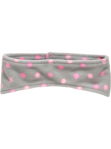 Fleece-Stirnband in Grau/ Rosa