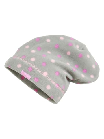 Fleece-Beanie in Grau