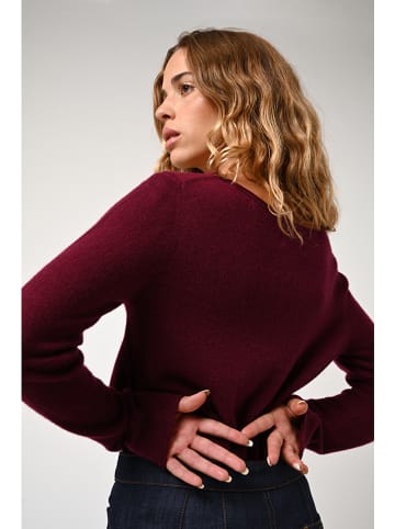 Kasjmieren trui "Criou" bordeaux