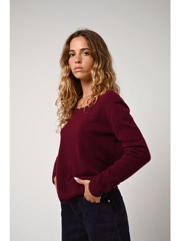 Kaschmir-Pullover "Lanfon" in Bordeaux