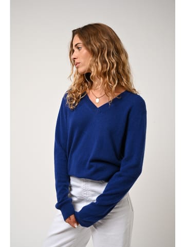 Kasjmieren trui "Gardoria" blauw