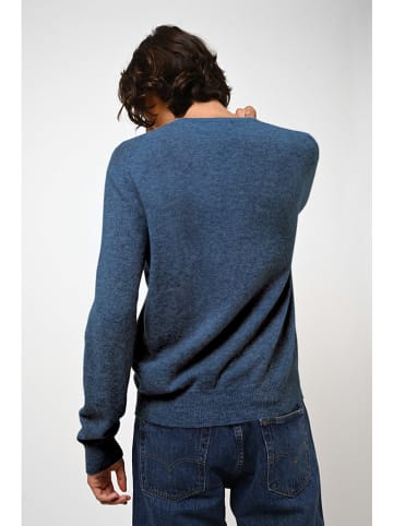 Kaschmir-Pullover "Aigliére" in Blau