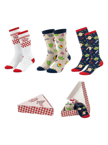 3er-Set: Socken in Weiß/ Dunkelblau/ Creme
