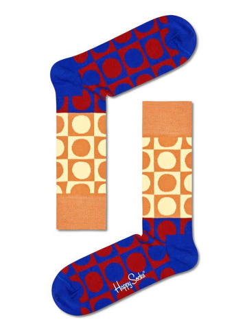 Socken in Blau/ Beige