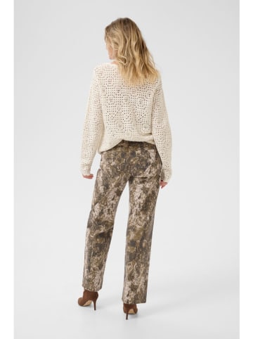 Jeans  - Comfort fit - in Oliv/ Creme