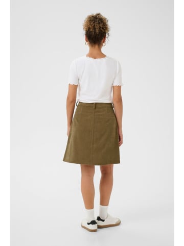 Corduroy rok kaki