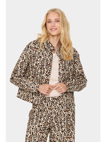 Blousejas beige/zwart