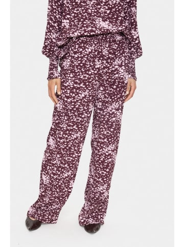 Marlenehose in Bordeaux/ Rosa