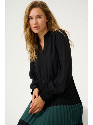 Kleid "Betty" in Schwarz/ Grün
