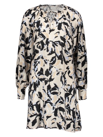 Jurk beige/donkerblauw