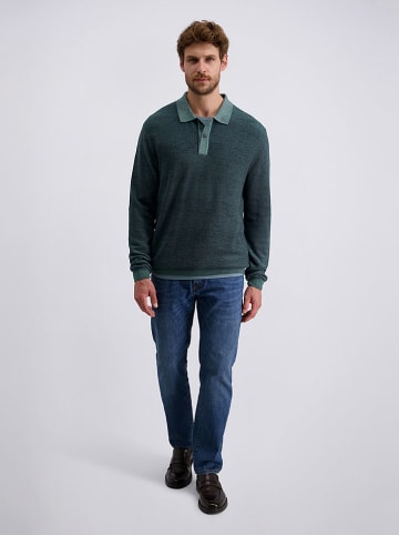 Sweter polo w kolorze morskim