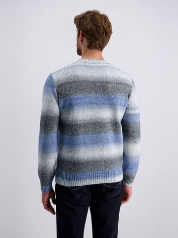 Sweter w kolorze szaro-błękitno-białym
