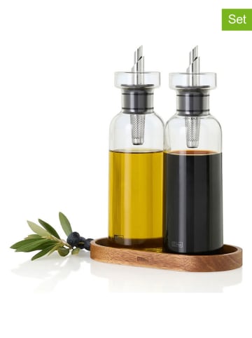 3tlg. Menage-Set "AromaPour" in Transparent/ Braun - 300 ml