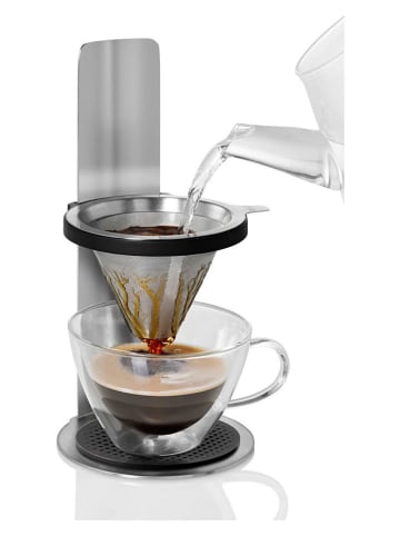 Zaparzacz "Mr. Brew" w kolorze srebrnym do kawy - wys. 26,5 x Ø 13 cm