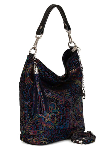 Leren schoudertas zwart - (B)28 x (H)31 x (D)15 cm