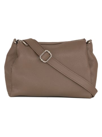 Leder-Umhängetasche "Melfi" in Beige - (B)26 x (H)19 x (T)9 cm
