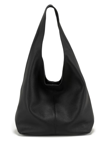 Leder-Schultertasche "Tarquinia" in Schwarz - (B)32 x (H)32 x (T)16 cm