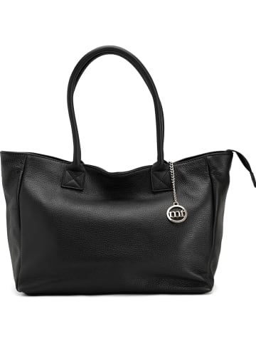 Leren schoudertas "Zuara" zwart - (B)35 x (H)27 x (D)16 cm