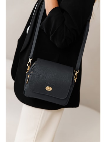 Leder-Umhängetasche in Schwarz - (B)23 x (H)20 x (T)9 cm