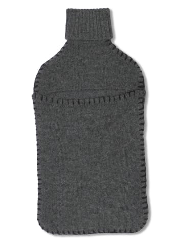 Kasjmieren kruikhoes "Darcy" antraciet - (B)20 x (H)40 cm