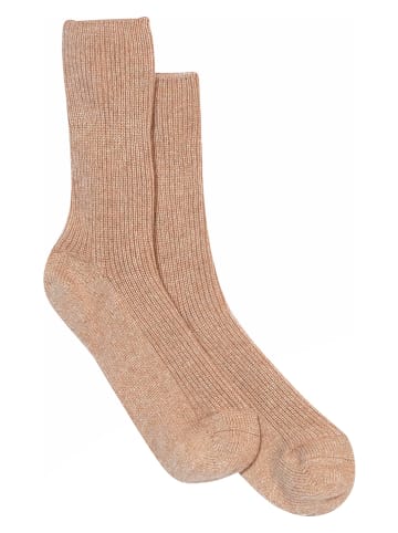 Kaschmir-Socken "Dayaya" in Beige