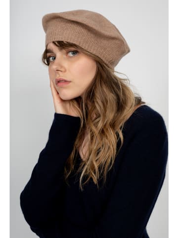 Kaszmirowy beret "Paris" w kolorze karmelowym
