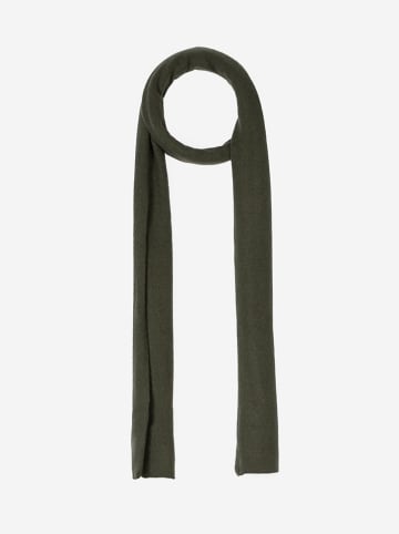Kasjmieren sjaal "Spencer" kaki - (L)200 x (B)30 cm
