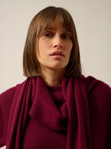 Kasjmieren sjaal "Spencer" bordeaux - (L)200 x (B)30 cm