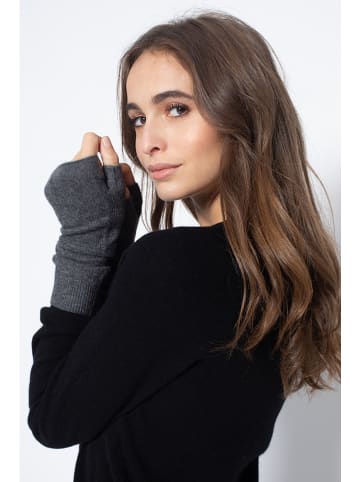 Kasjmieren armstulpen "Zoe" antraciet
