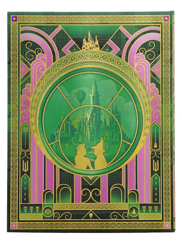 Kalendarz 12-miesięczny "2027" w kolorze zielono-jasnoróżowym - 17,5 x 23 cm