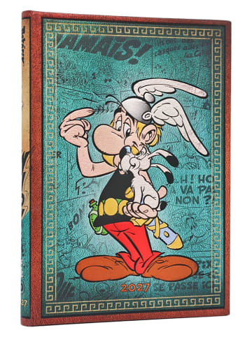 12-Monatskalender ''2027 - Asterix...'' in Türkis/ Bunt - (B)12,5 x (H)18 cm