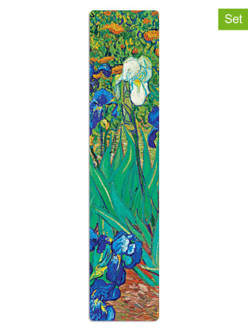 Zakładki (3 szt.) w kolorze niebiesko-zielonym - 4 x 18,5 cm