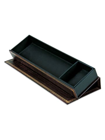 Piórnik "Moroccan Leather" w kolorze czarnym - 22 x 3 x 6,8 cm