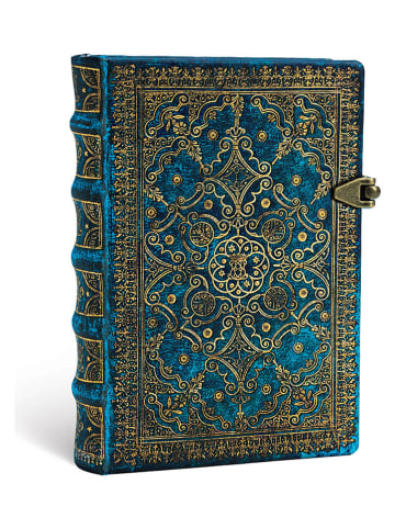 Liniertes Notizbuch ''Azurblau'' in Blau - (B)9,5 x (H)14 cm
